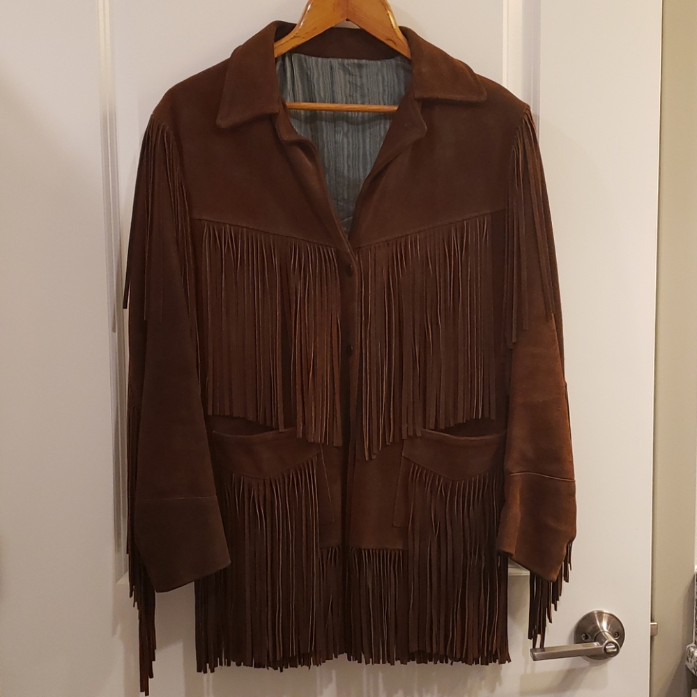 Vintage Joo Kay suede fringe jacket